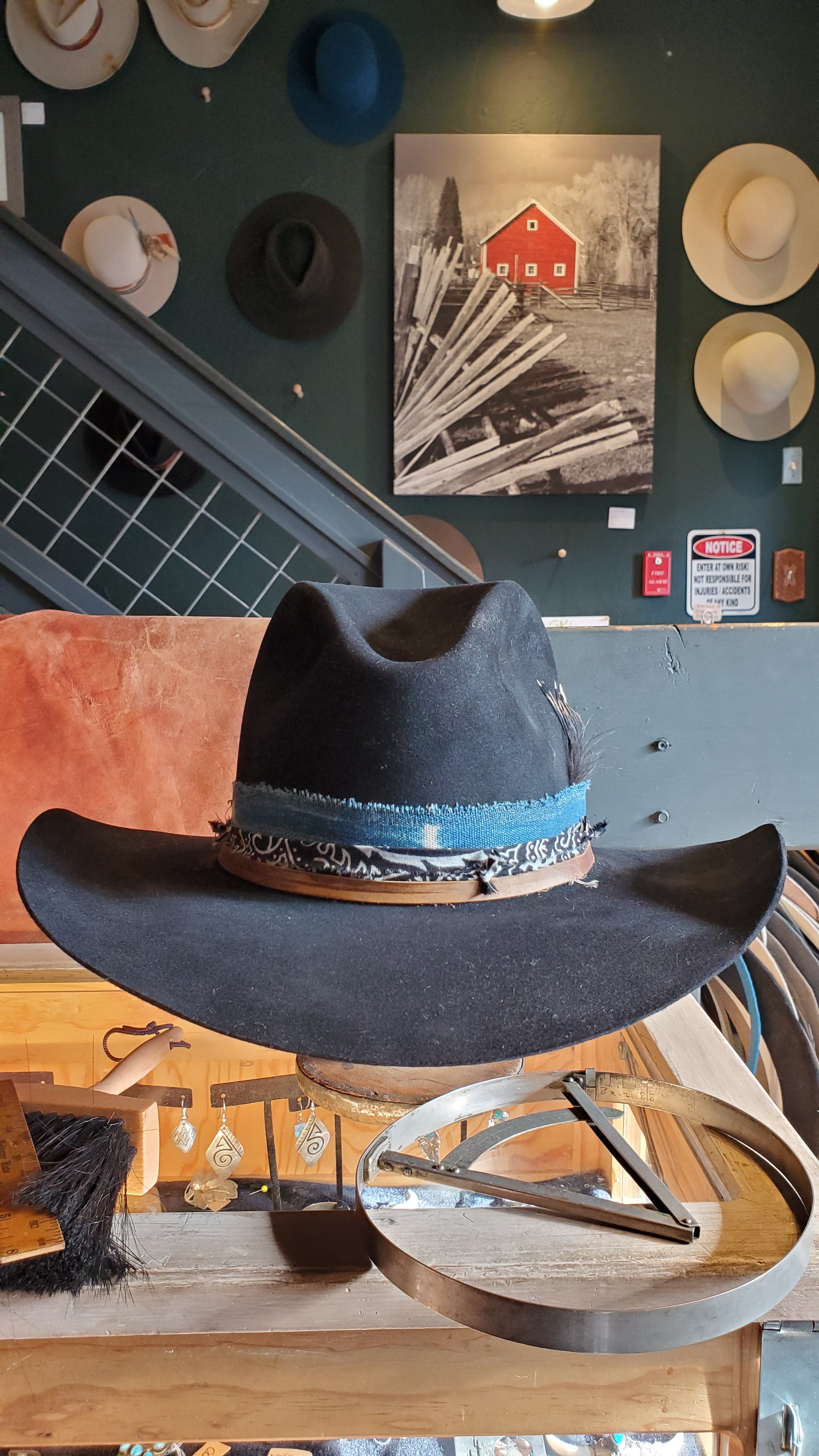 Custom hat #1067 size 7 3/8